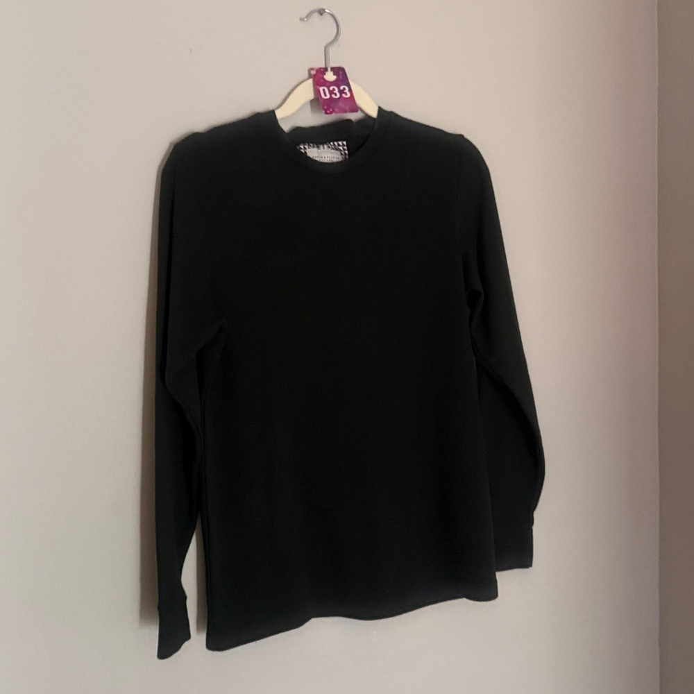 Denim & Flower Black Long Sleeve Tee